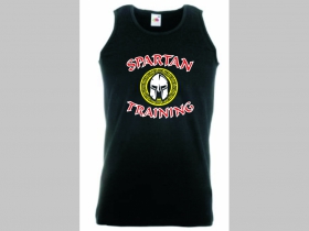 SPARTAN TRAINING   čierne pánske tielko 100%bavlna Fruit of The Loom